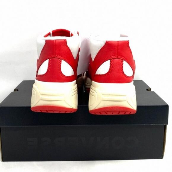 Converse Weapon CX Varsity Leather Shoes Women's Red 172355C Sneakers Mid White - Picture 7 of 12